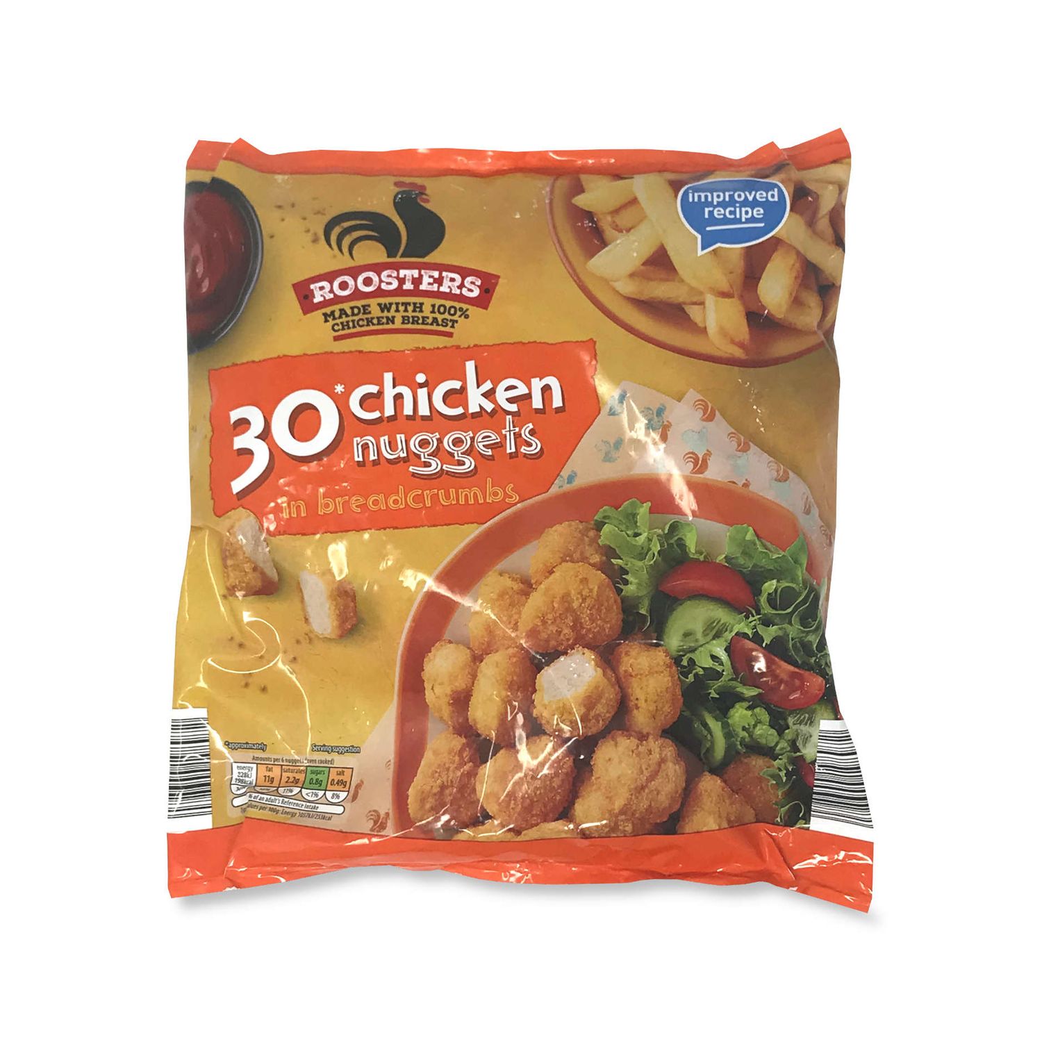 Chicken Nuggets In Breadcrumbs 450g 30 Pack Roosters